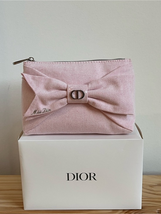 Dior Handbags - Dior Pink Cosmetic Pouch with Bow